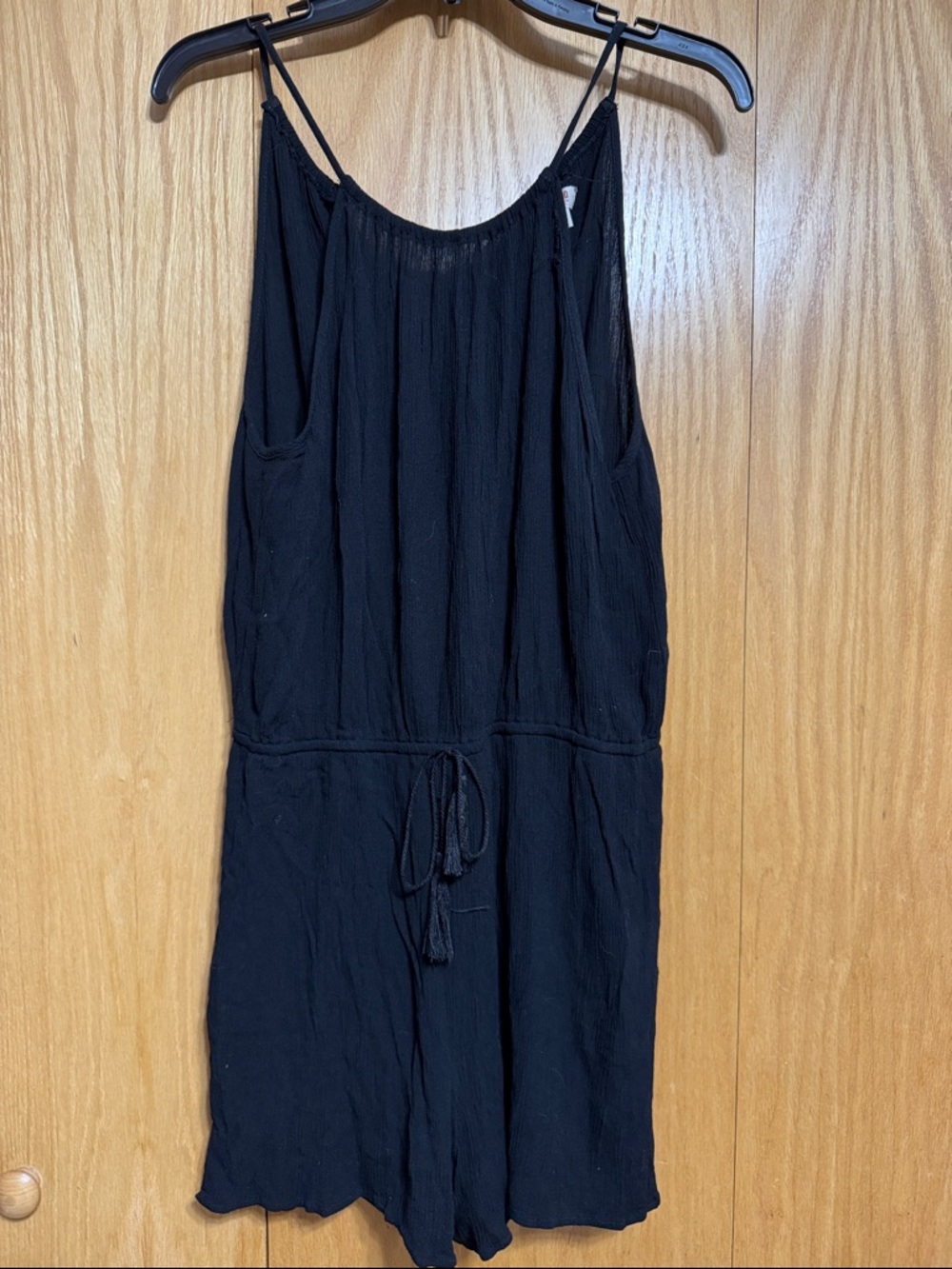 Mossimo Supply Co. Black Sleeveless Romper with Drawstring
